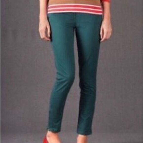 Boden Castleton‎ green skinny ankle zipper pants - Picture 2 of 10